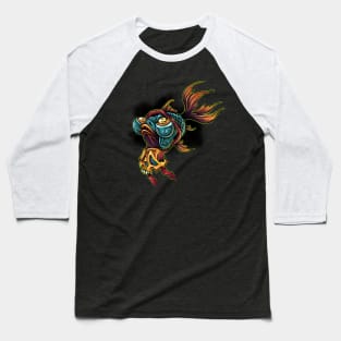 Skull haunted fish Baseball T-Shirt